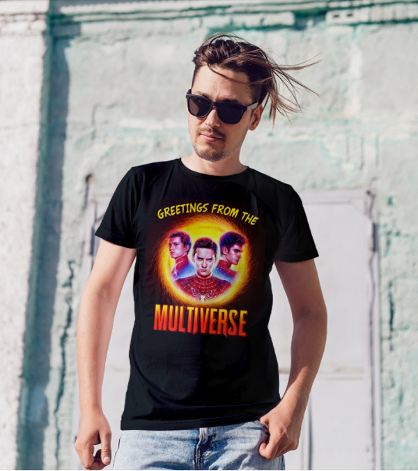 Greetings From The Multiverse Spider-man No Way Home Iconic Trio T-Shirt