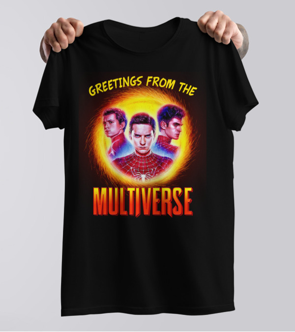 Greetings From The Multiverse Spider-man No Way Home Iconic Trio T-Shirt