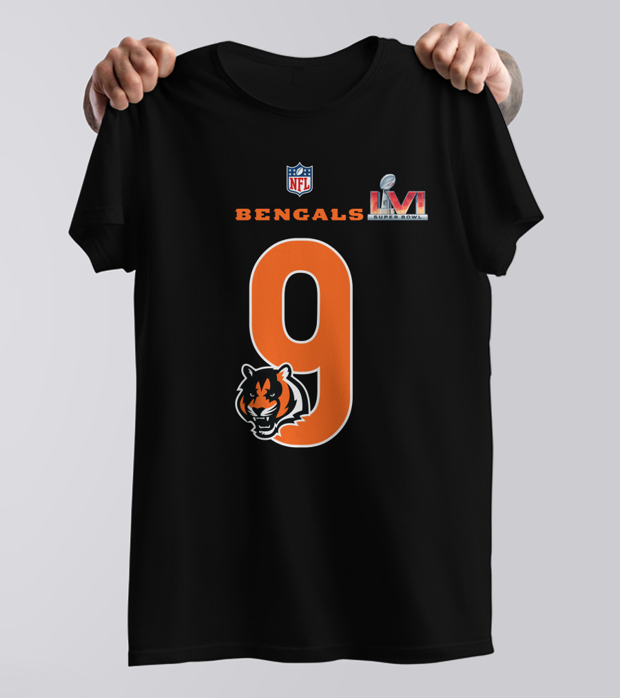 Bengals 9 NFL Super Bowl LVI T-Shirt
