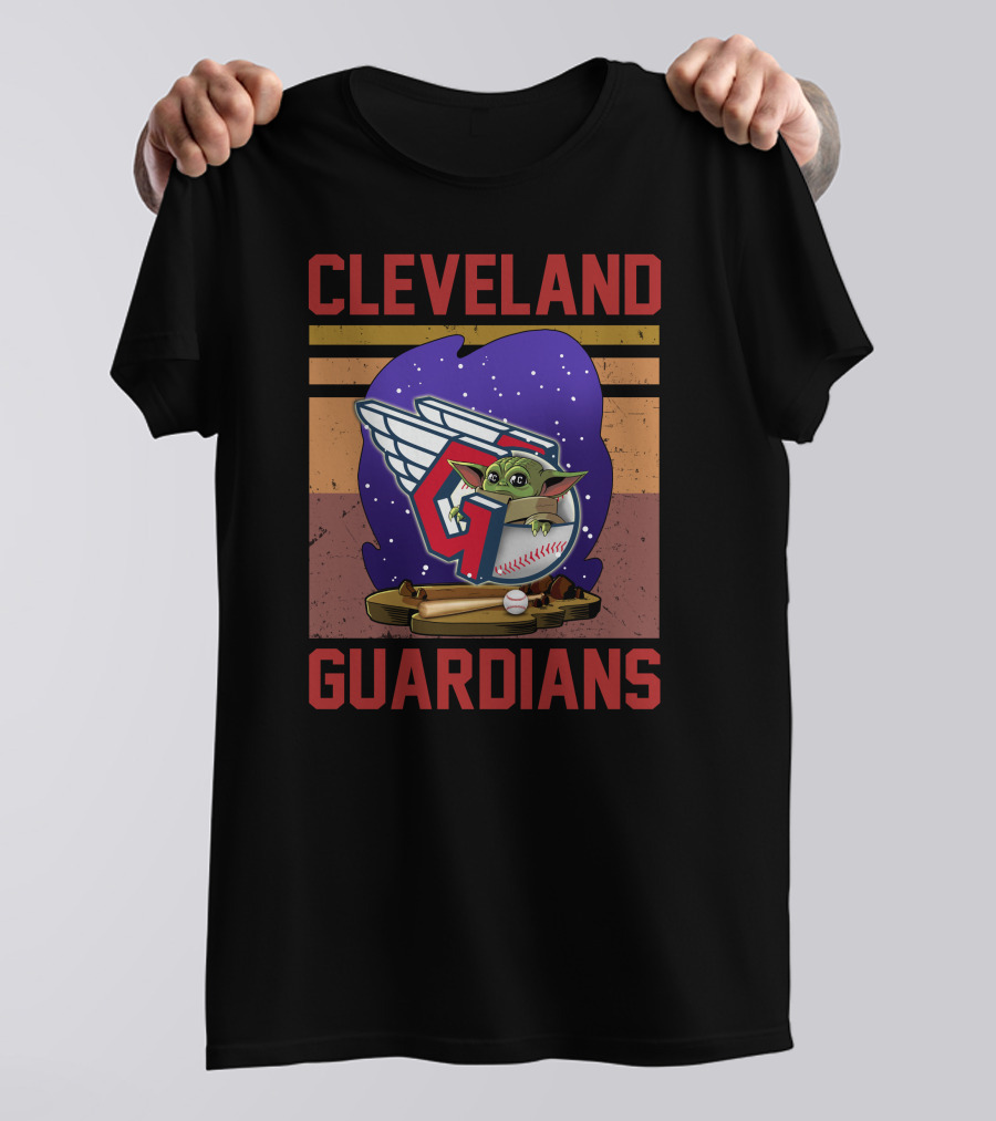 Cleveland Guardians Retro Yoda Baseball T-Shirt