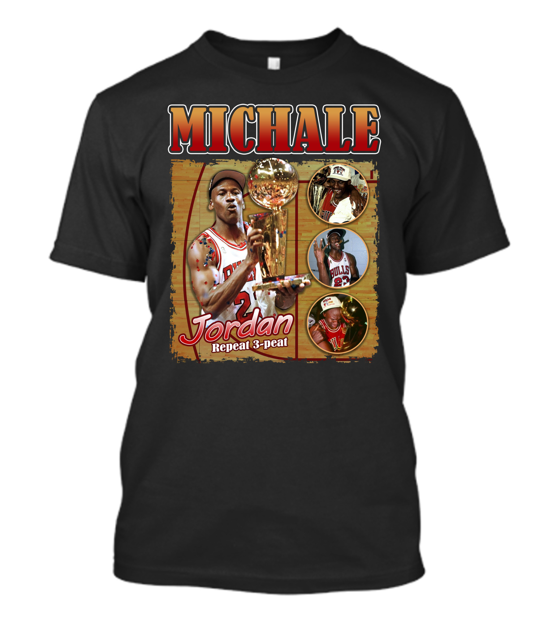 Michale Jordan Repeat 3-peat Championship Moments T-Shirt