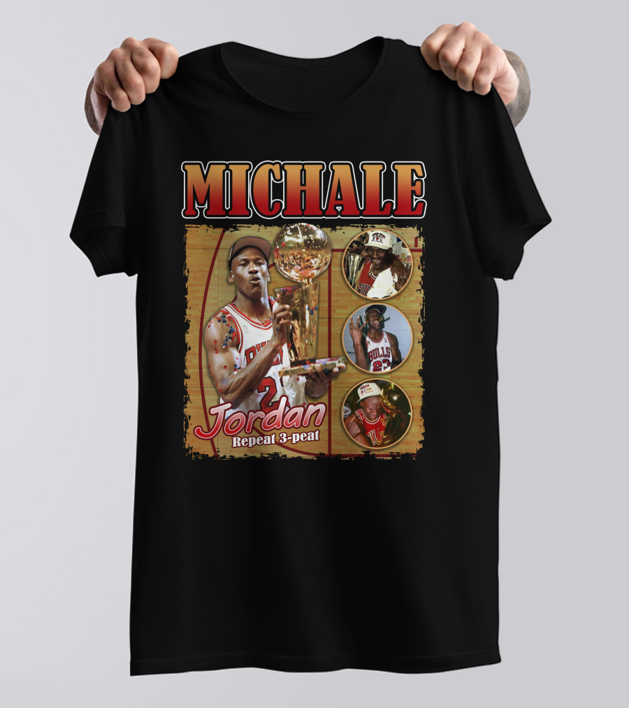 Michale Jordan Repeat 3-peat Championship Moments T-Shirt