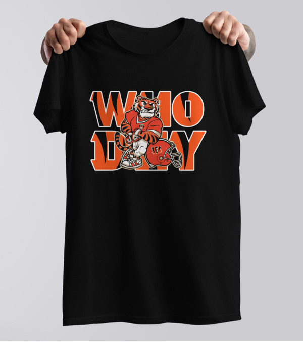 WHO DEY Tiger Football Spirit T-Shirt