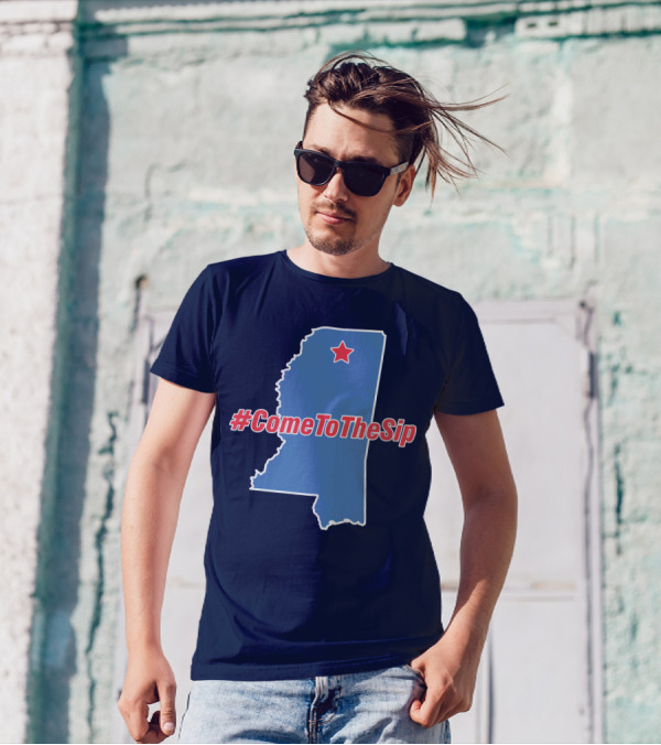 Lane Kiffin Come To The Sip #ComeToTheSip Mississippi Outline With Star T-Shirt