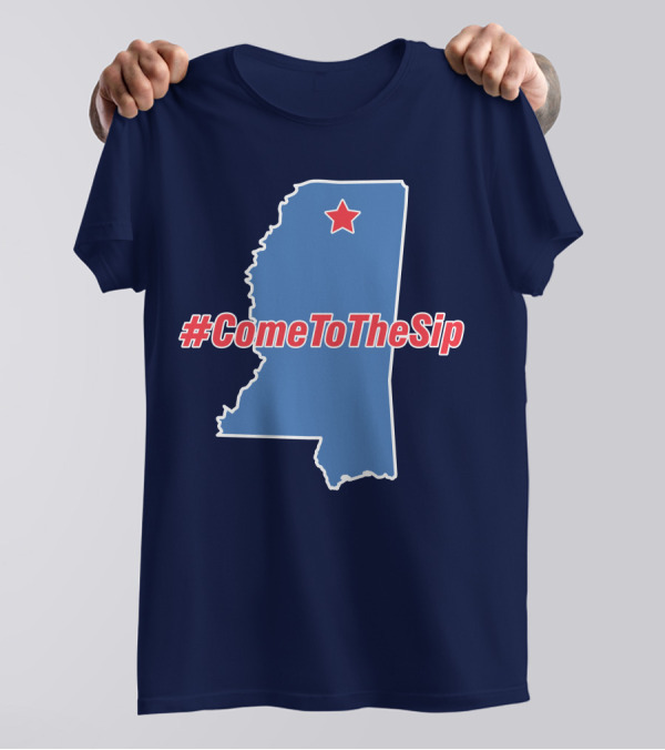 Lane Kiffin Come To The Sip #ComeToTheSip Mississippi Outline With Star T-Shirt