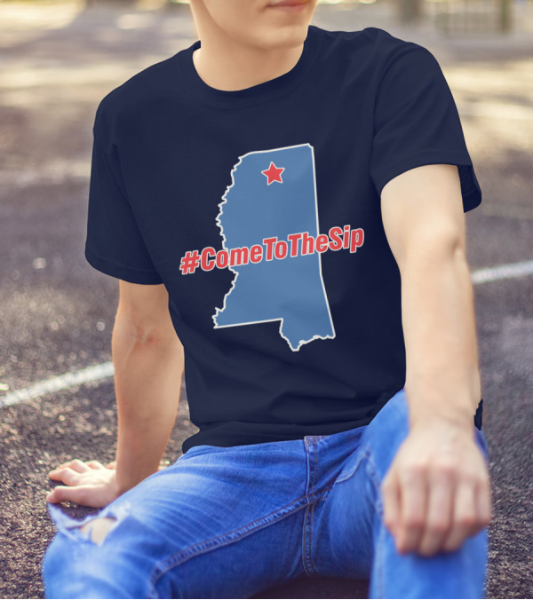 Lane Kiffin Come To The Sip #ComeToTheSip Mississippi Outline With Star T-Shirt