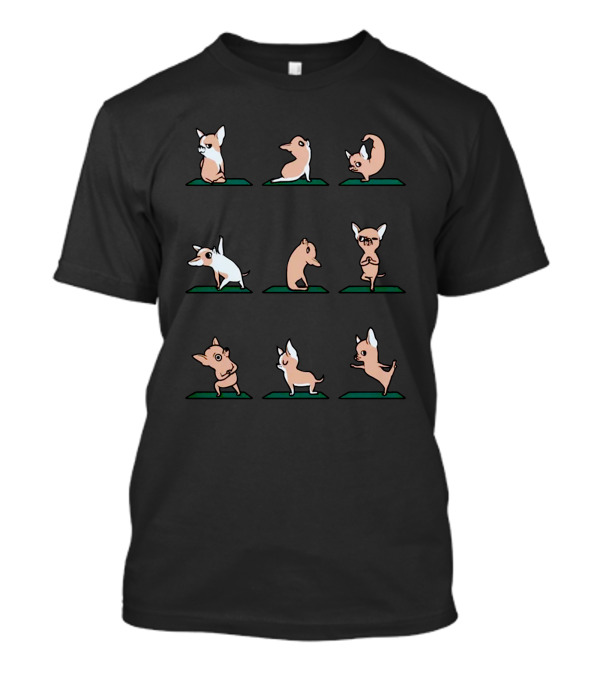 Chihuahua Yoga Pose Canine Asanas In Cute Yoga T-Shirt