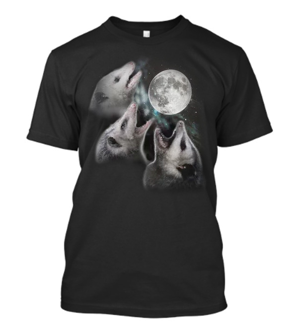 Opossum Howling At Full Moon Night T-Shirt