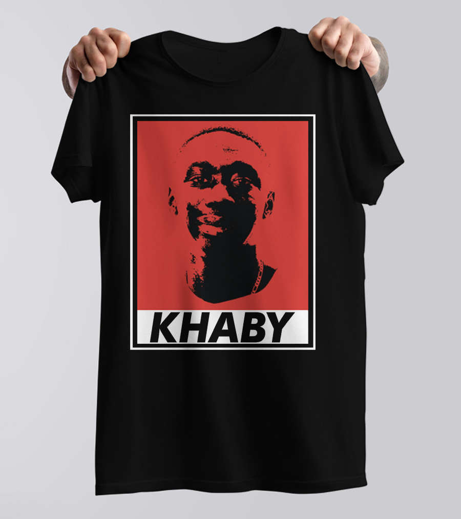 Khaby Lame Bold Graphic Red And Black T-Shirt