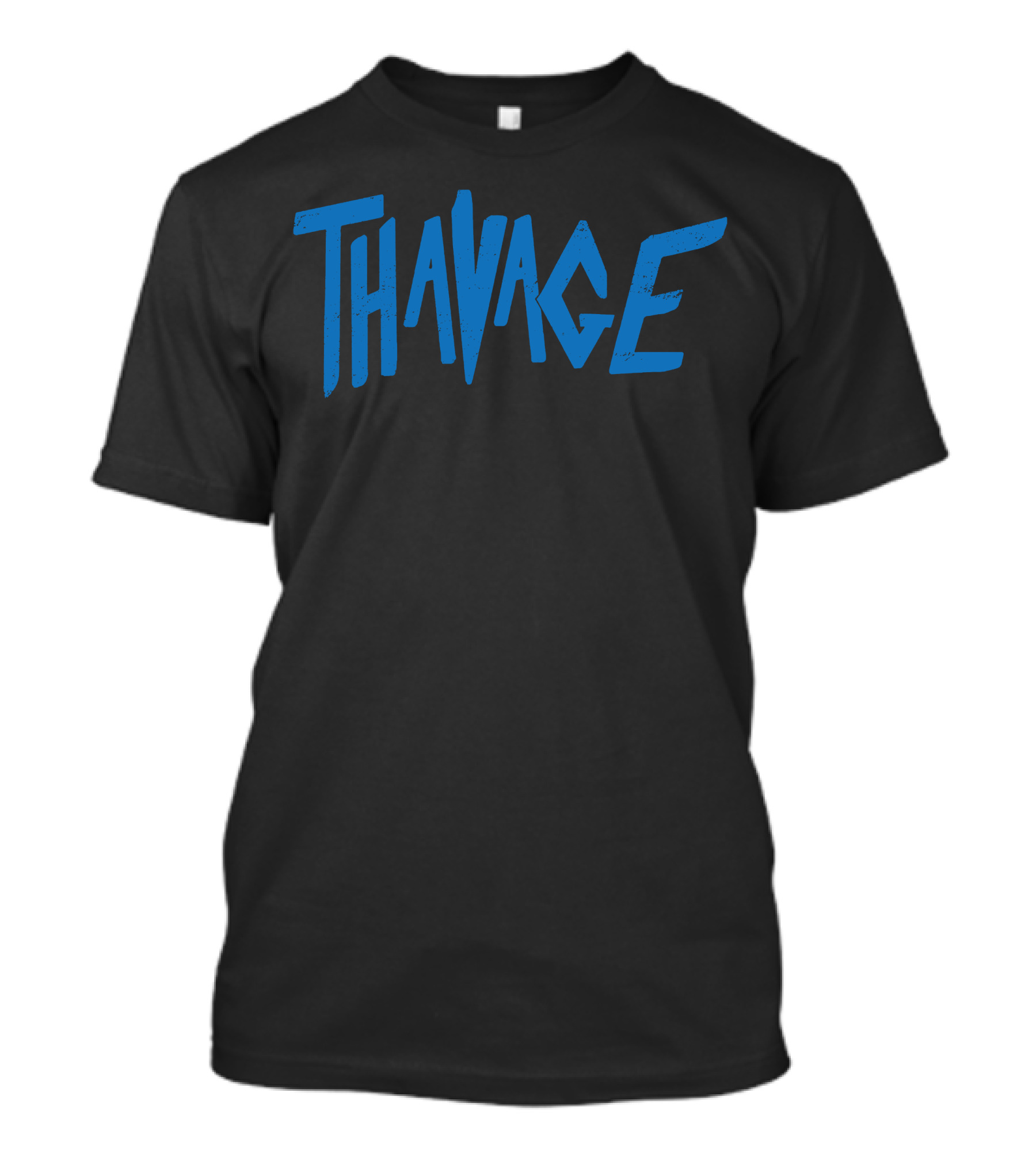 Chris Bumstead Thavage Blue Stylized Text T-Shirt