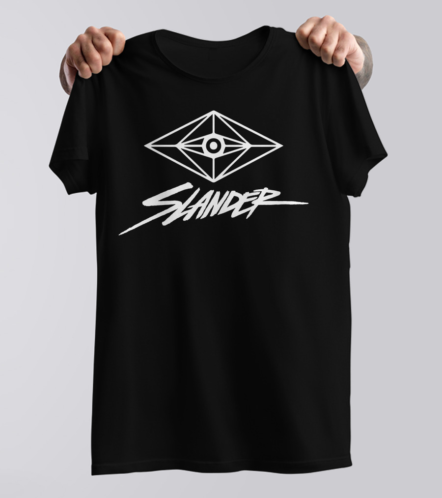Slander Iconic Eye Symbol Bold Script T-Shirt