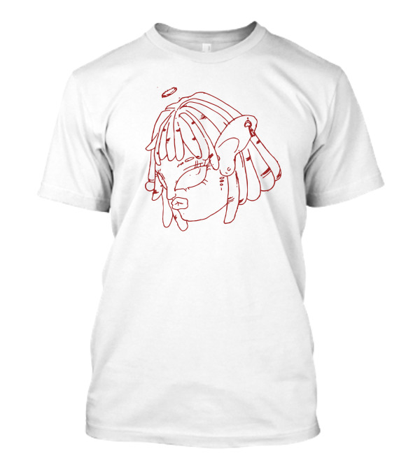 Fckfckfck Alien Angel Face With Halo And Dreadlocks T-Shirt