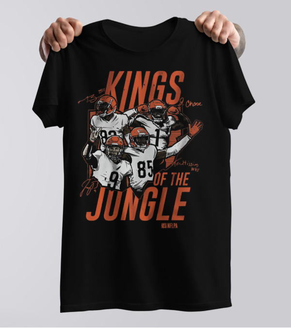 Kings Of The Jungle Cincinnati NFLPA 85 83 1 9 Football Players T-Shirt
