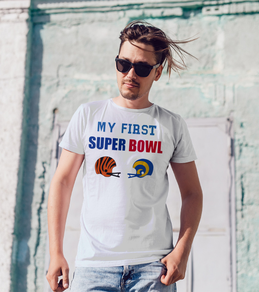My First Super Bowl Bengals Rams Helmets T-Shirt