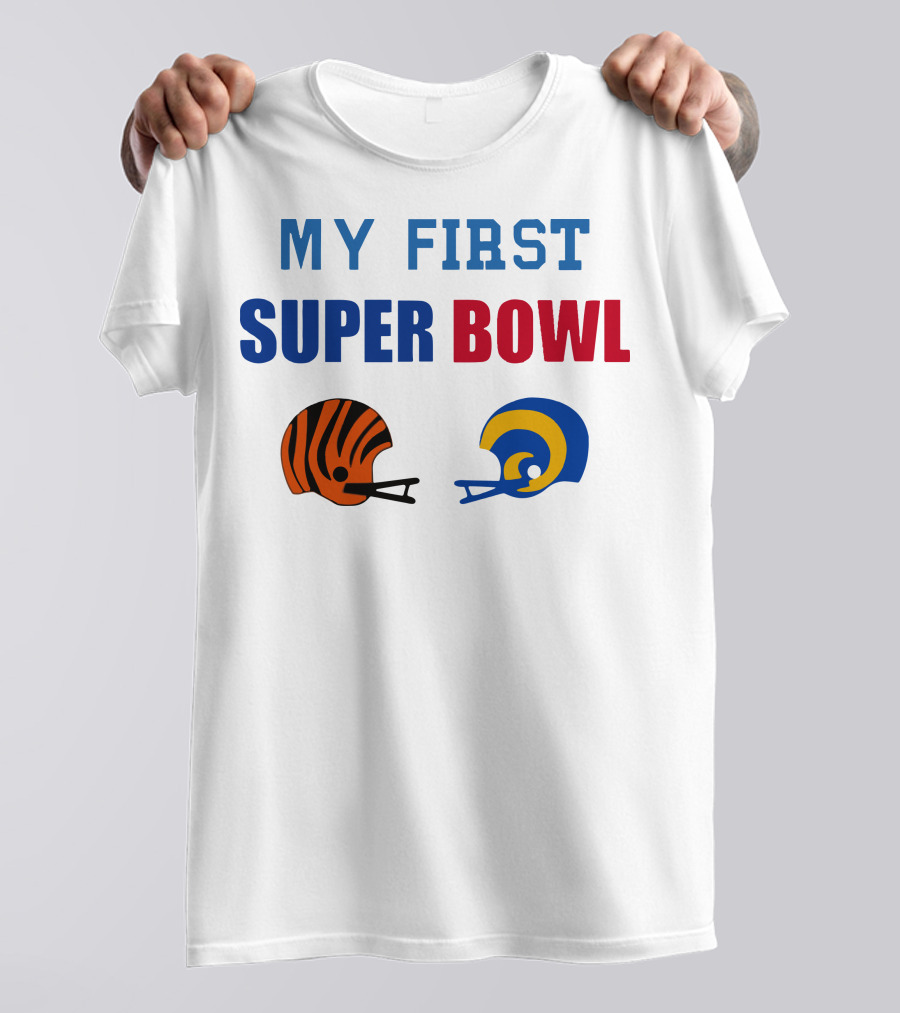My First Super Bowl Bengals Rams Helmets T-Shirt