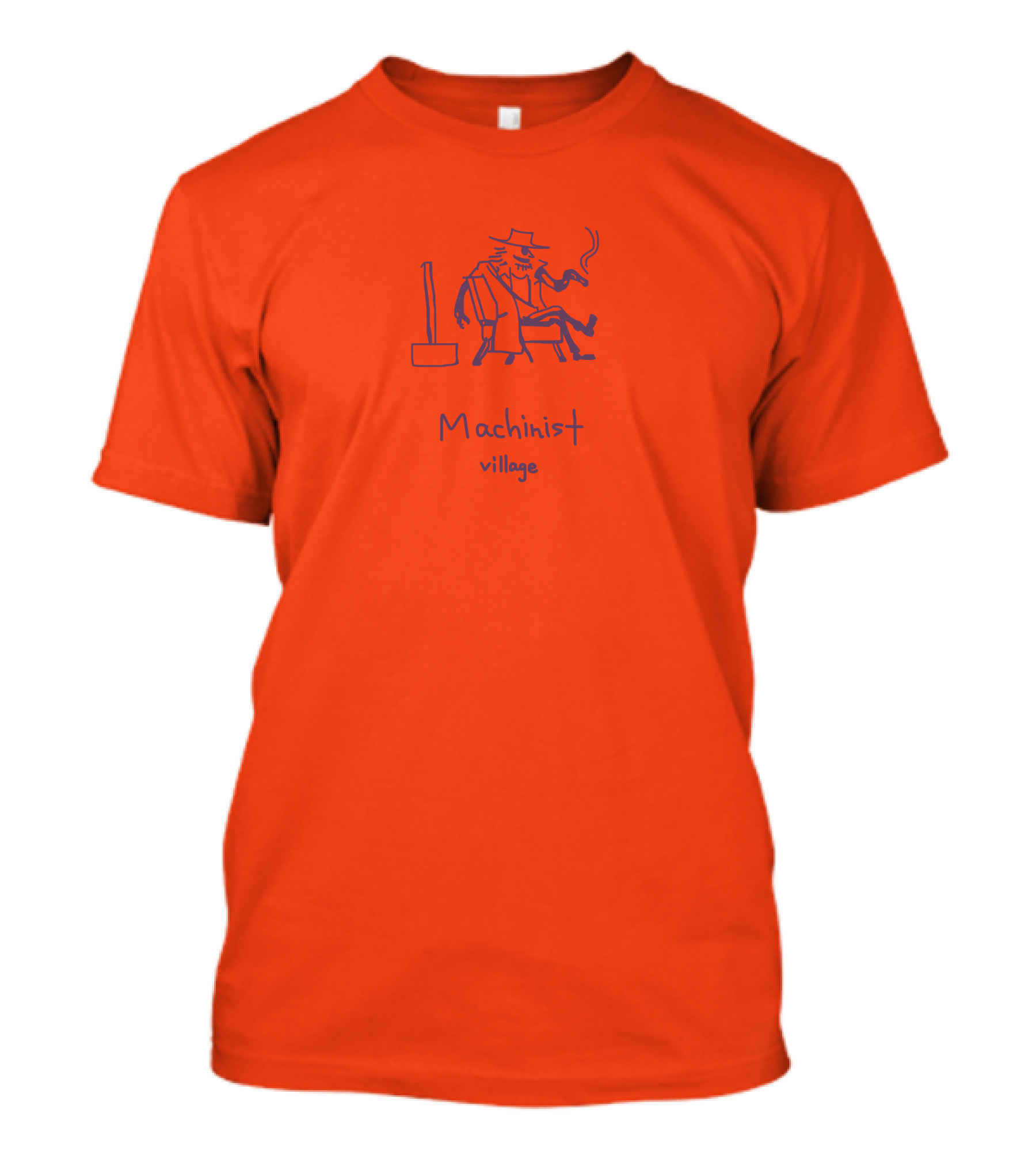 Machinist Village Smoking Figure With Hammer T-Shirt