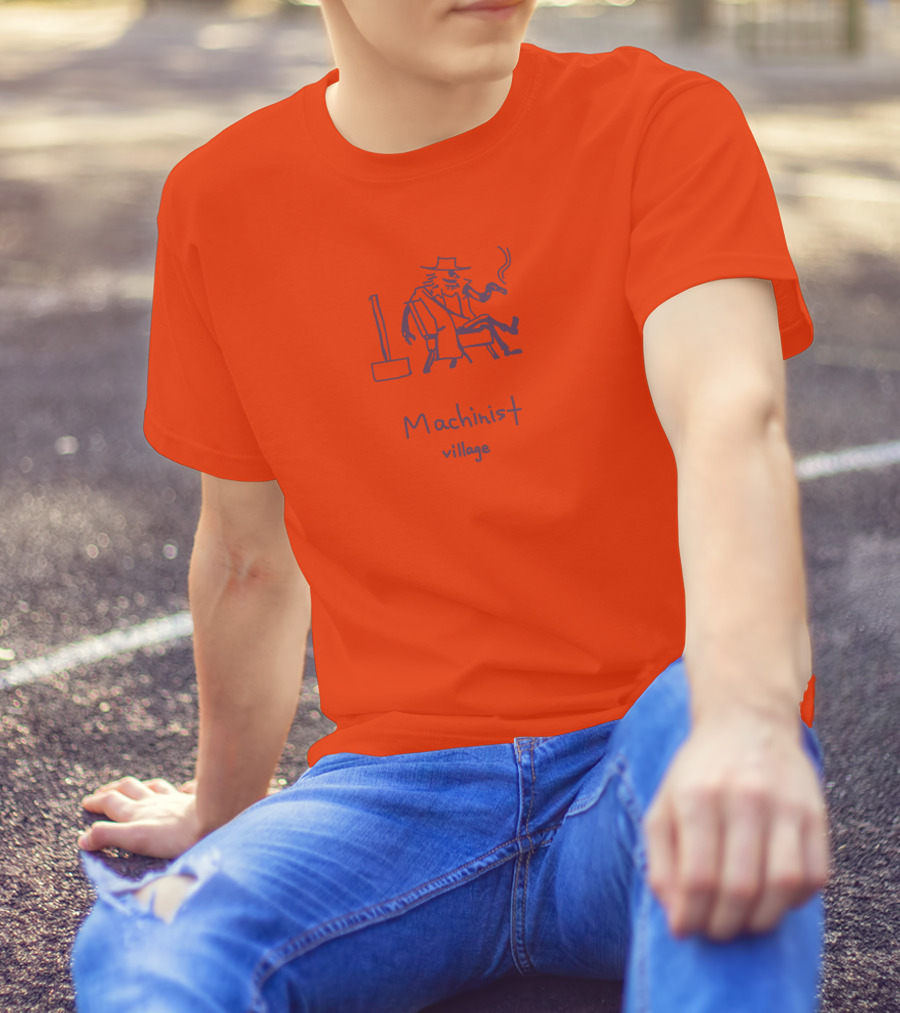 Machinist Village Smoking Figure With Hammer T-Shirt