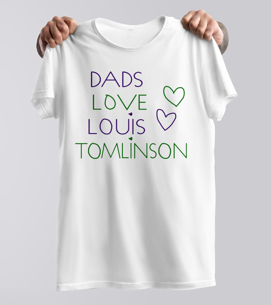 Dads Love Louis Tomlinson Hearts T-Shirt