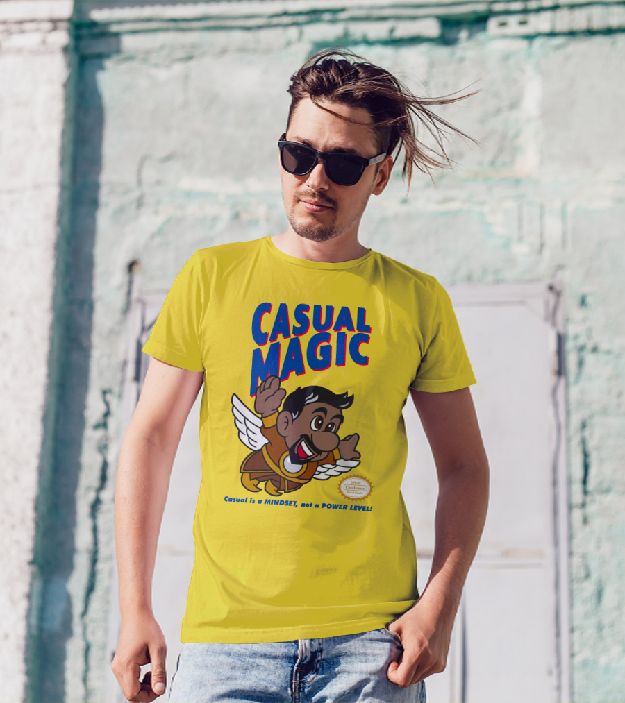 CASUAL MAGIC Casual Is A MINDSET Not A POWER LEVEL Coalescece Seal T-Shirt