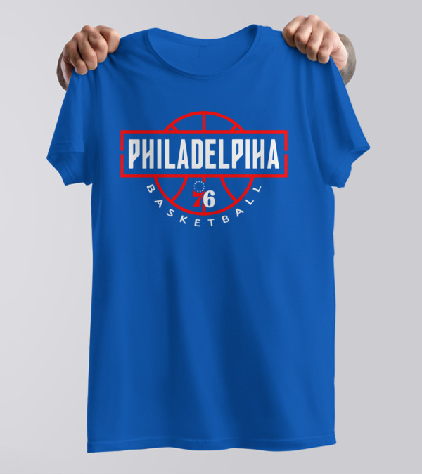 Philadelphia 76 Basketball Fan Jersey Blue Red T-Shirt