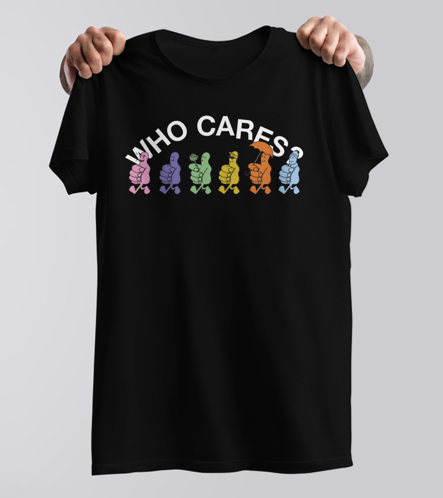 Rex Orange County Who Cares Colorful Cartoon Thumbs T-Shirt