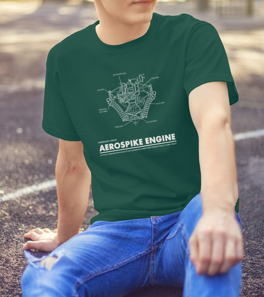 Hydrolox Linear Aerospike Engine Diagram Altitude Compensating Nozzle Turbo Pump T-Shirt