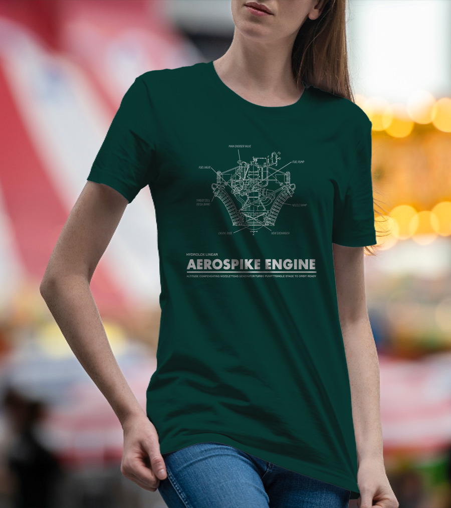 Hydrolox Linear Aerospike Engine Diagram Altitude Compensating Nozzle Turbo Pump T-Shirt