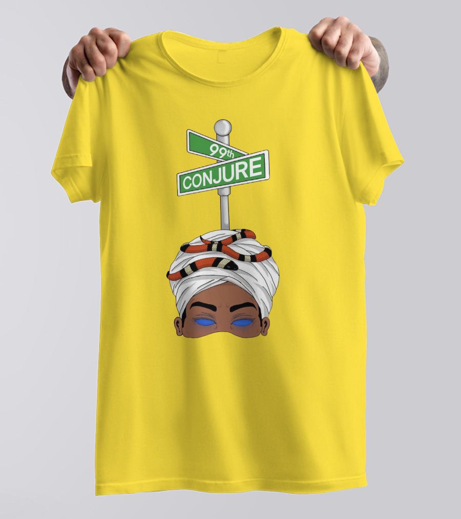99Th Conjure Street Sign With Snake And Headwrap T-Shirt