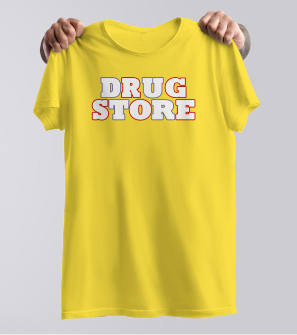 DRUG STORE Bold Retro Text T-Shirt