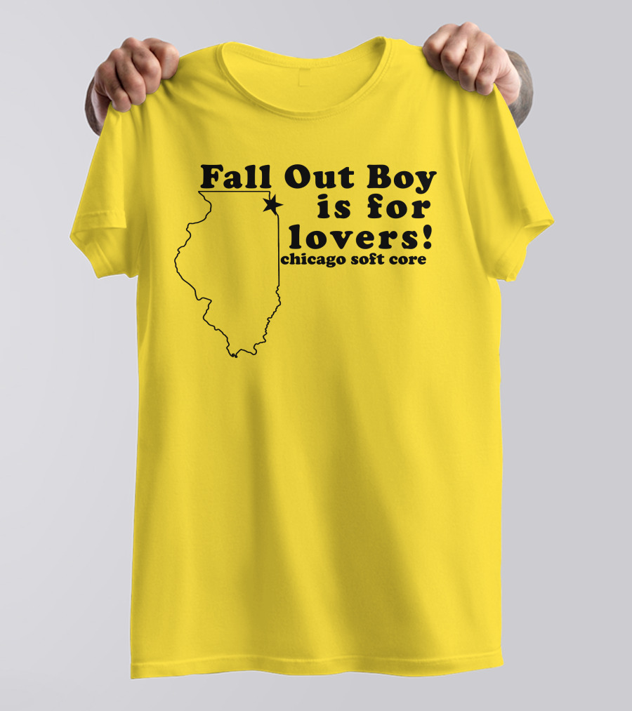 Fall Out Boy Is For Lovers Chicago Soft Core Illinois Map T-Shirt