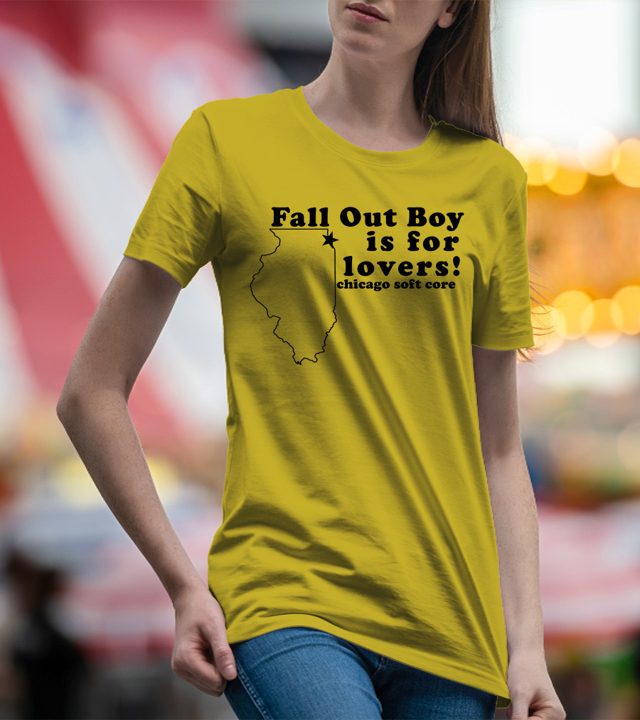 Fall Out Boy Is For Lovers Chicago Soft Core Illinois Map T-Shirt