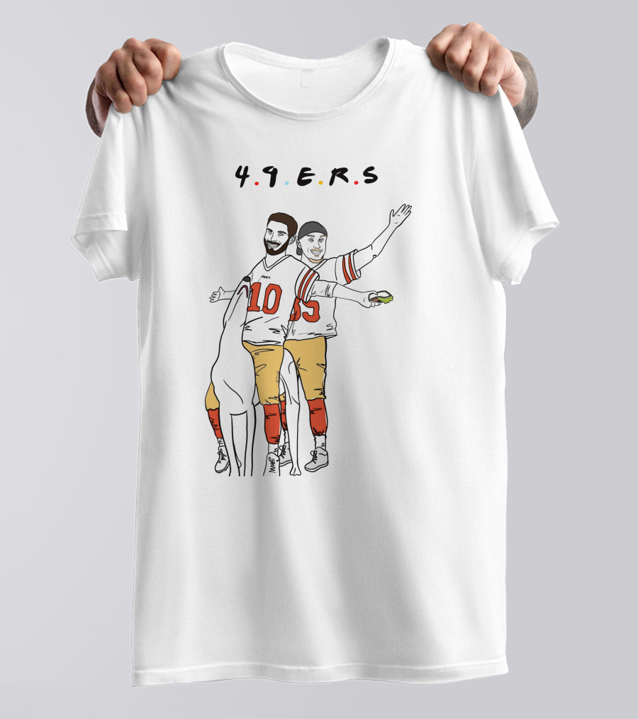 San Francisco 49ers Friends Jimmy Garoppolo Number 10 Football Players Scene With Dog T-Shirt