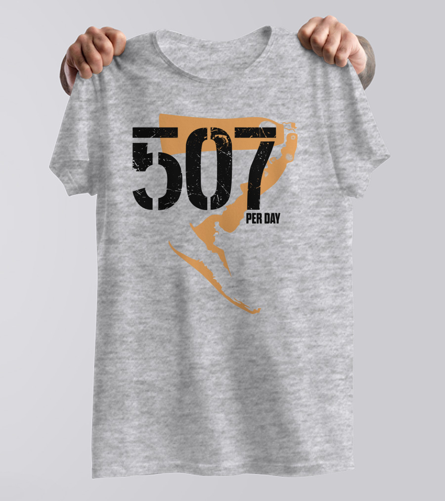 507 Per Day Mackinac Island Map T-Shirt