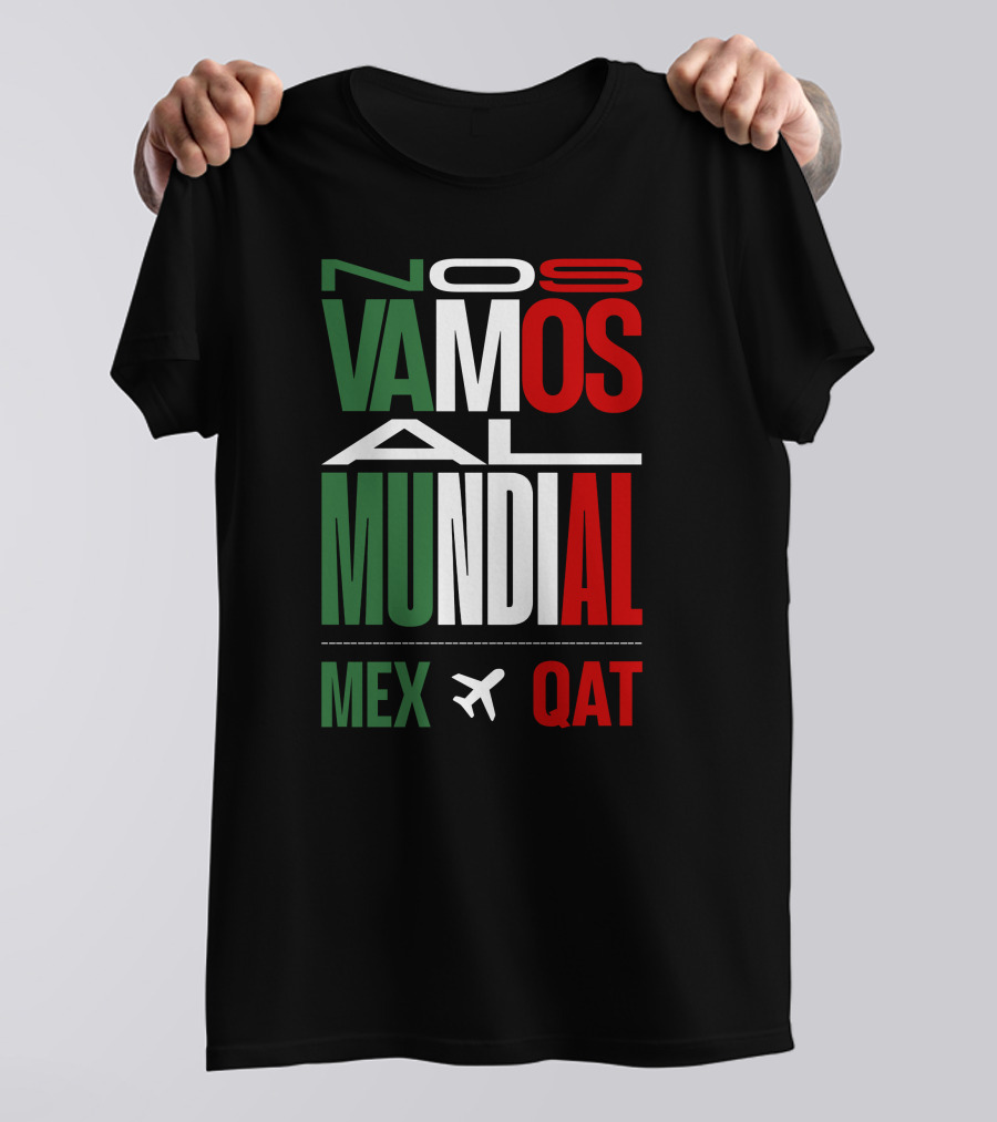 Nos Vamos Al Mundial Mex Qat Airplane T-Shirt