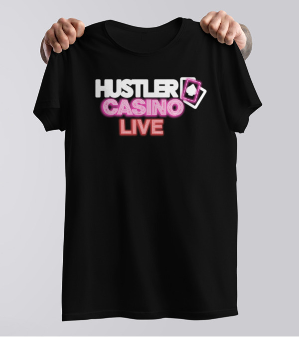 Hustler Casino Live Poker Cards Neon T-Shirt
