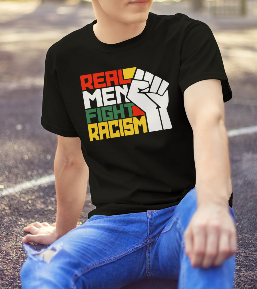 Real Men Fight Racism Silas Young Fist T-Shirt