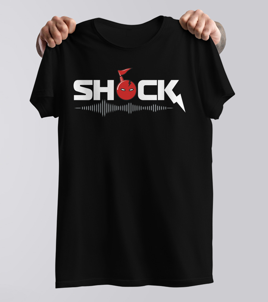 San Francisco Shock Sf Shock X O2 Blast Red Logo With Audio Wave T-Shirt