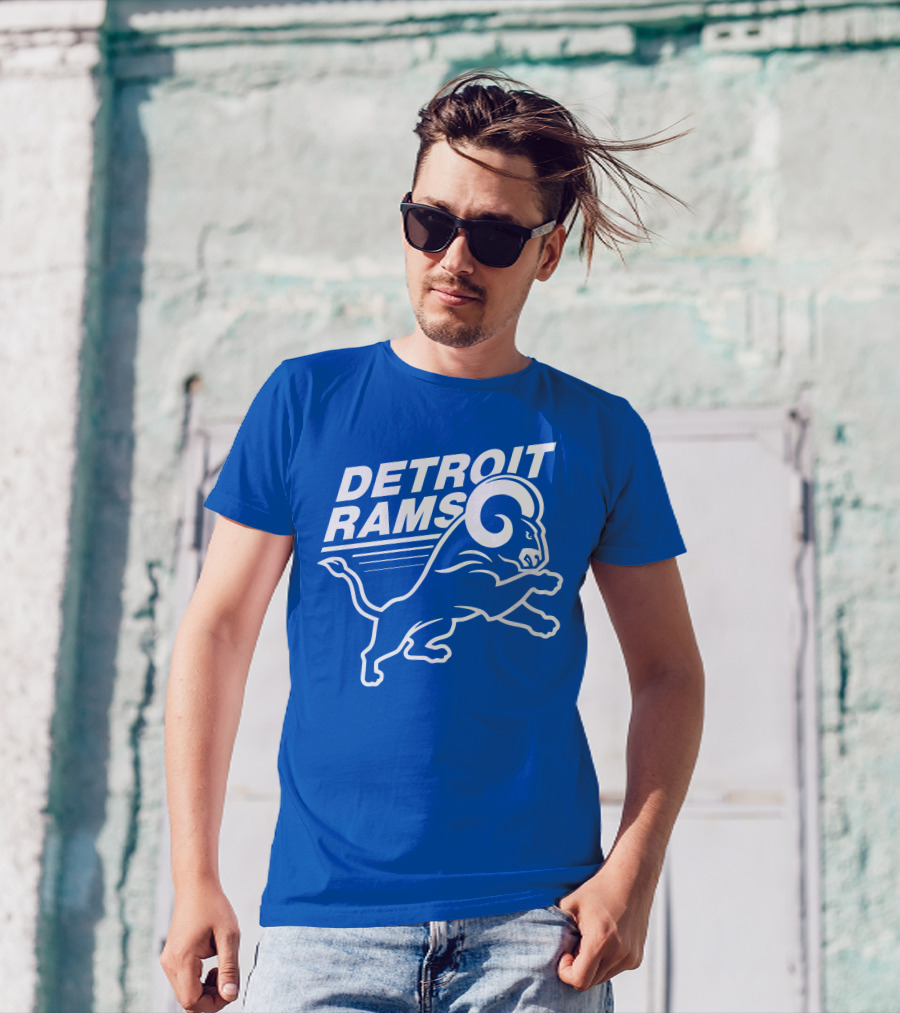 Detroit Rams Pro Sports Zone Charging Blue Ram T-Shirt