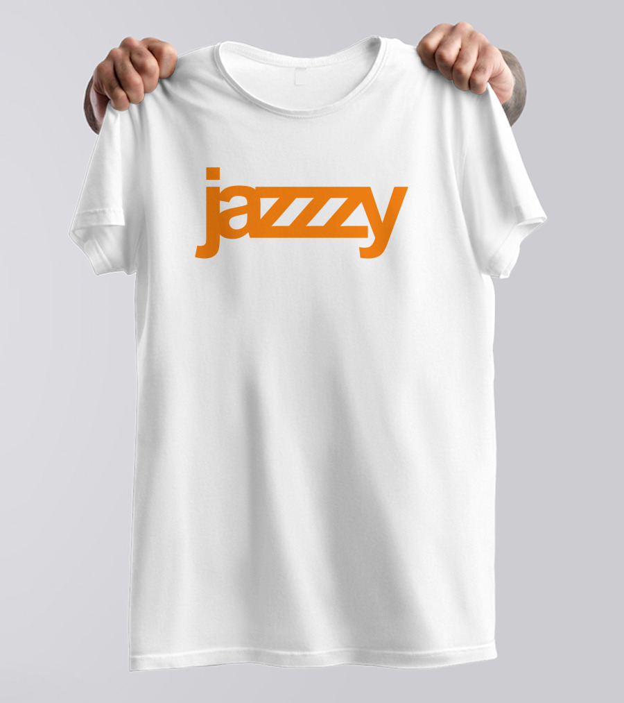 Jazzzy Orange Bold Text T-Shirt