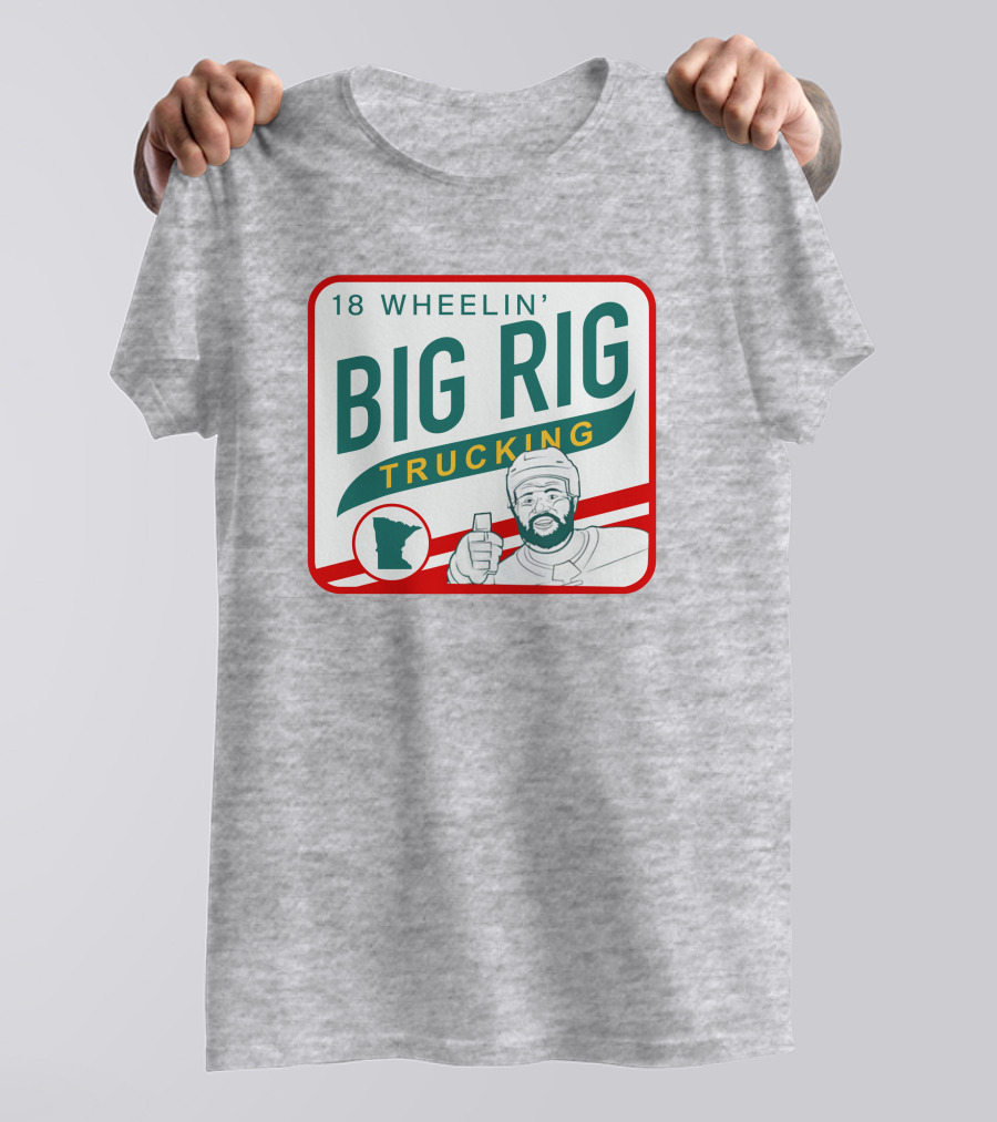 Jordan Greenway 18 Wheelin' Big Rig Trucking Minnesota State Outline T-Shirt