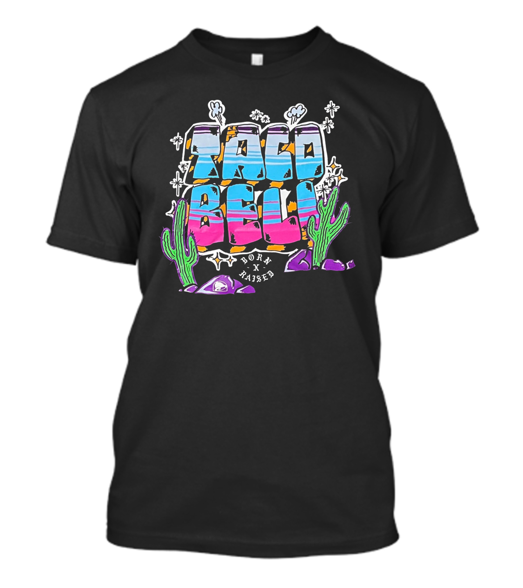 Born X Raised Taco Bell Cactus Desert Graphic 60th Anniversary T-Shirt