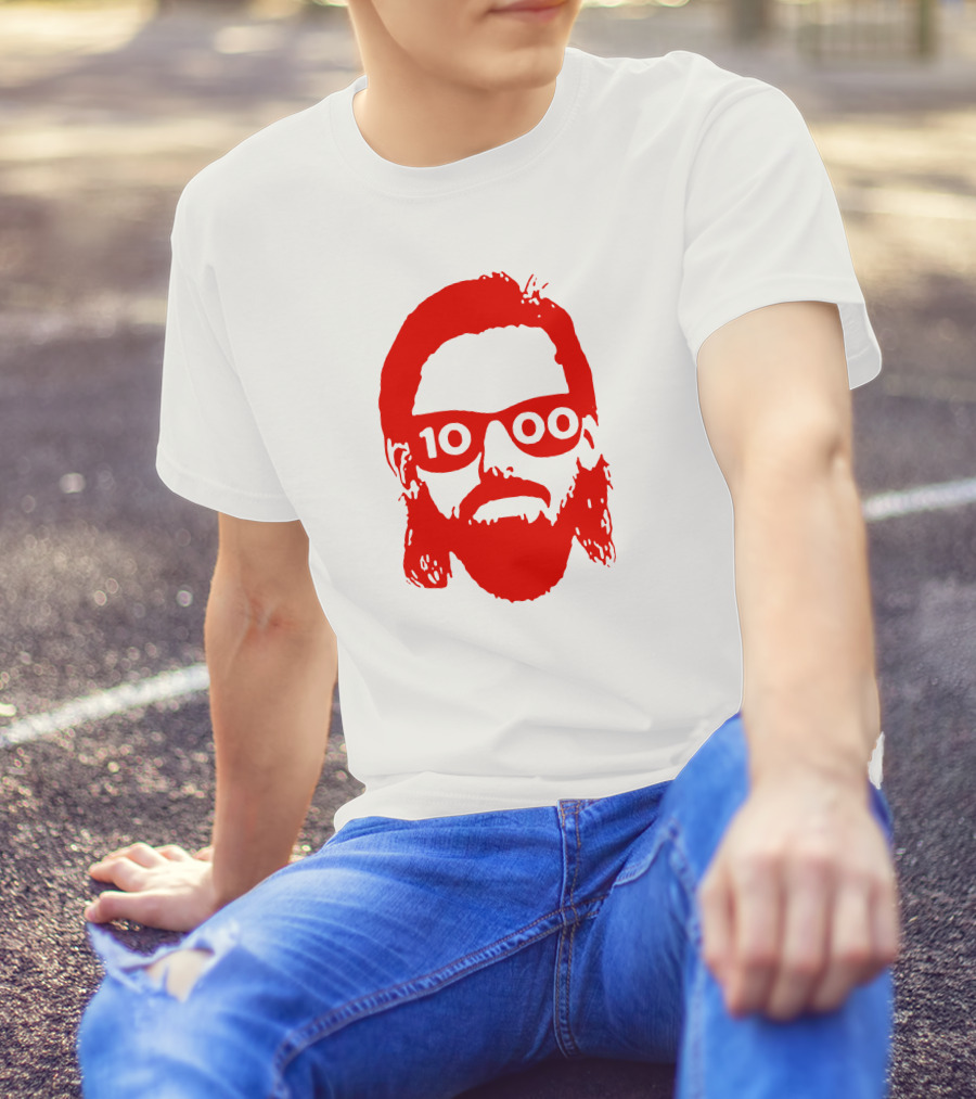 Detroit Red Wings Marc Staal 1000th Game Beard T-Shirt
