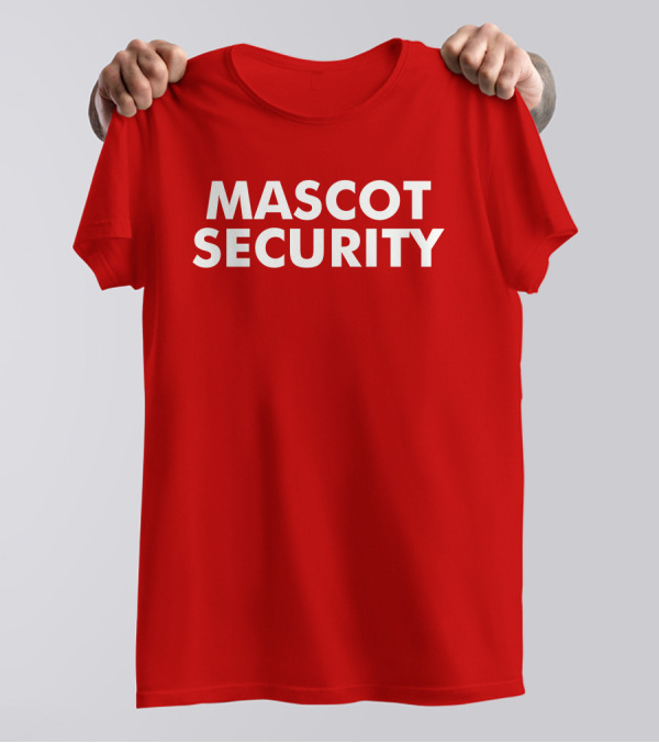 Big Cat Mascot Security Text T-Shirt