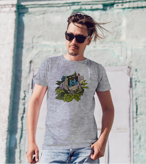 Eazybaked Beats Merch Intertwined Simulated Jungle Computer T-Shirt