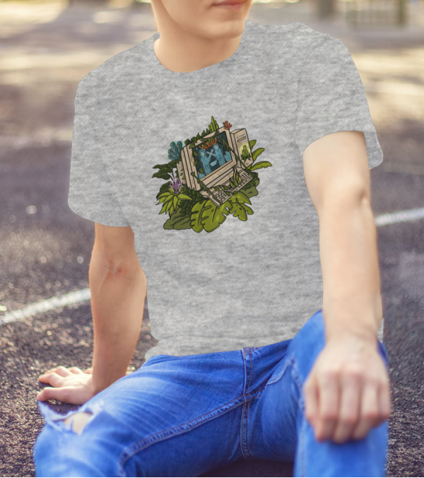 Eazybaked Beats Merch Intertwined Simulated Jungle Computer T-Shirt