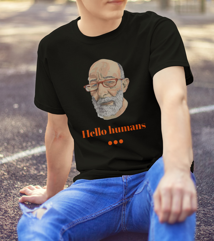 Clif High Hello Humans Jonathan Lockwood Beard Glasses T-Shirt