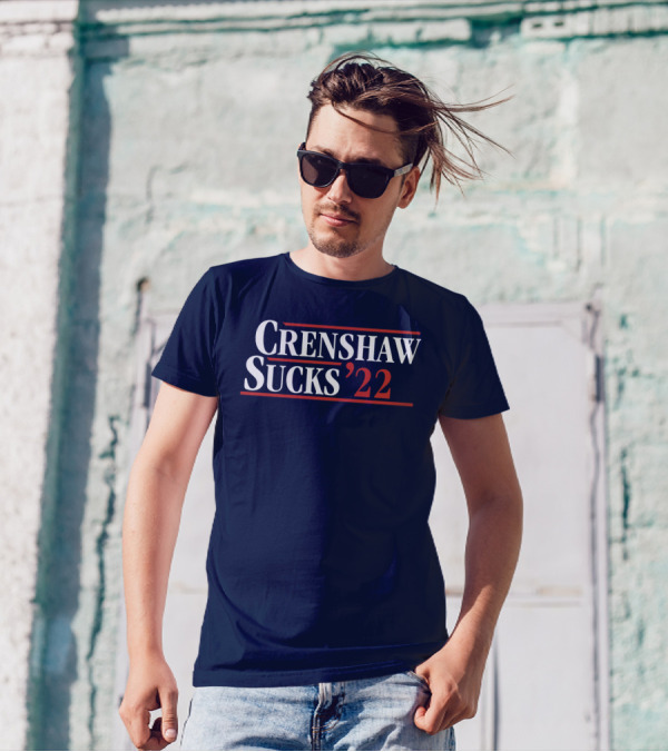Crenshaw Sucks '22 Bold Statement Navy Blue T-Shirt