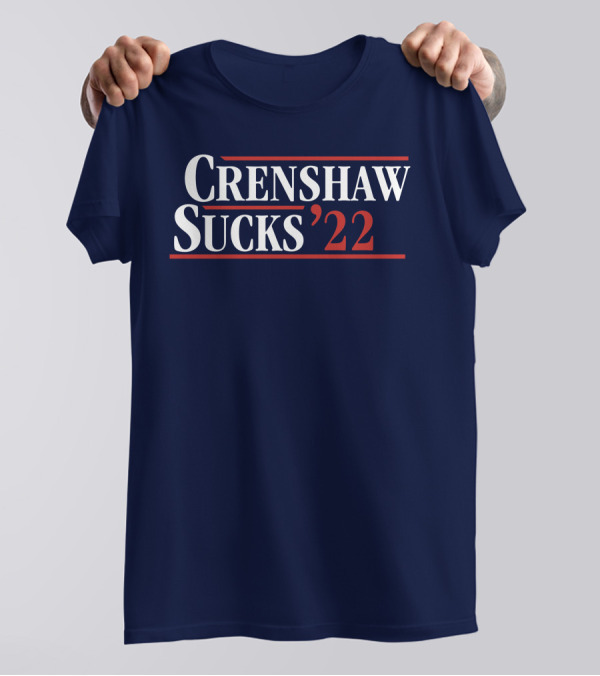 Crenshaw Sucks '22 Bold Statement Navy Blue T-Shirt
