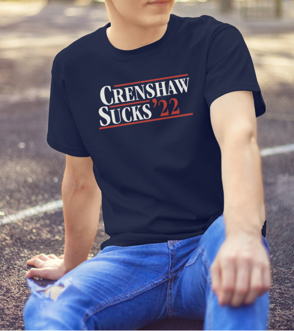 Crenshaw Sucks '22 Bold Statement Navy Blue T-Shirt
