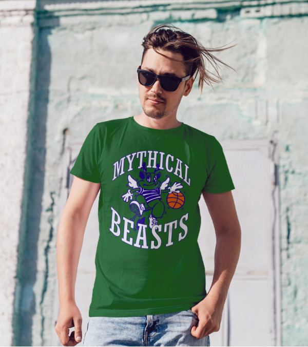 Mythical Beasts 90's B Ball Wings And Hoops T-Shirt